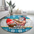 Hawaii Mele Kalikimaka Round Carpet Funny Santa and Coconut Mix Kakau Pattern LT03 - Polynesian Pride