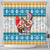 Hawaii Mele Kalikimaka Shower Curtain Funny Santa and Coconut Mix Kakau Pattern LT03 - Polynesian Pride