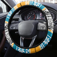Hawaii Mele Kalikimaka Steering Wheel Cover Funny Santa and Coconut Mix Kakau Pattern