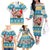 Custom Hawaii Mele Kalikimaka Family Matching Off Shoulder Long Sleeve Dress and Hawaiian Shirt Funny Santa and Coconut Mix Kakau Pattern LT03 - Polynesian Pride