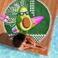 Hawaii Beach Blanket Aloha Funny Avocado Mix Kakau Hawaiian Tribal LT03 - Polynesian Pride