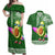 Hawaii Couples Matching Off Shoulder Maxi Dress and Hawaiian Shirt Aloha Funny Avocado Mix Kakau Hawaiian Tribal LT03 Green - Polynesian Pride