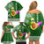 Hawaii Family Matching Off Shoulder Short Dress and Hawaiian Shirt Aloha Funny Avocado Mix Kakau Hawaiian Tribal LT03 - Polynesian Pride