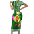 Hawaii Family Matching Short Sleeve Bodycon Dress and Hawaiian Shirt Aloha Funny Avocado Mix Kakau Hawaiian Tribal LT03 Mom's Dress Green - Polynesian Pride