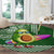 Hawaii Round Carpet Aloha Funny Avocado Mix Kakau Hawaiian Tribal LT03 - Polynesian Pride