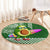 Hawaii Round Carpet Aloha Funny Avocado Mix Kakau Hawaiian Tribal LT03 - Polynesian Pride