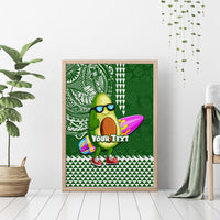 Aloha Avocado Funny Fruits Custom Canvas Wall Art Mix Hawaiian Kakau Tribal LT03 - Polynesian Pride