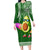 Aloha Avocado Funny Fruits Custom Family Matching Long Sleeve Bodycon Dress and Hawaiian Shirt Mix Hawaiian Kakau Tribal LT03 Mom's Dress Green - Polynesian Pride