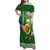 Aloha Avocado Funny Fruits Custom Family Matching Off Shoulder Maxi Dress and Hawaiian Shirt Mix Hawaiian Kakau Tribal LT03 Mom's Dress Green - Polynesian Pride