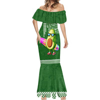 Aloha Avocado Funny Fruits Custom Mermaid Dress Mix Hawaiian Kakau Tribal LT03 - Polynesian Pride