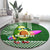 Aloha Avocado Funny Fruits Custom Round Carpet Mix Hawaiian Kakau Tribal LT03 - Polynesian Pride