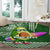 Aloha Avocado Funny Fruits Custom Round Carpet Mix Hawaiian Kakau Tribal LT03 - Polynesian Pride