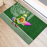 Aloha Avocado Funny Fruits Custom Rubber Doormat Mix Hawaiian Kakau Tribal LT03 - Polynesian Pride
