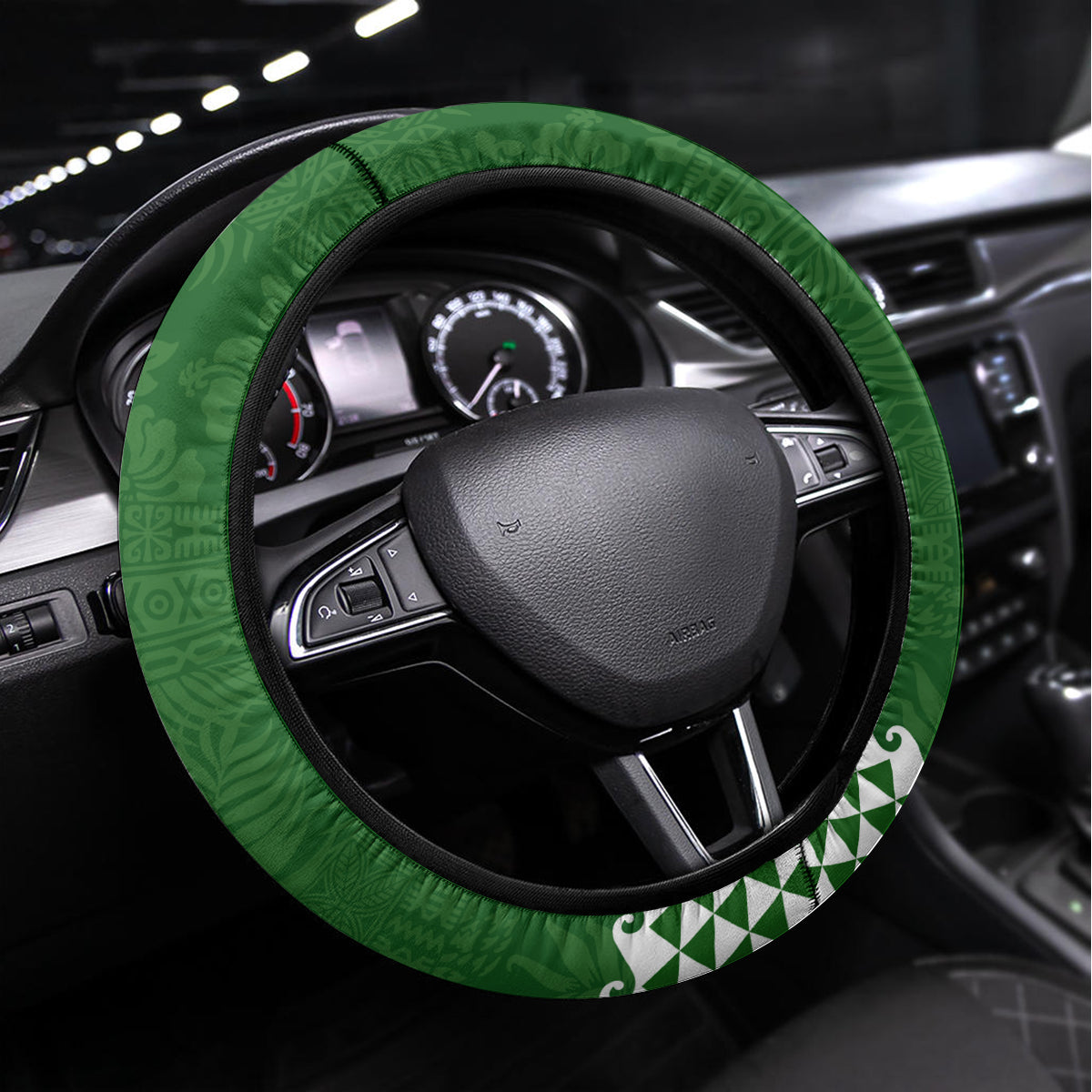 Aloha Avocado Funny Fruits Custom Steering Wheel Cover Mix Hawaiian Kakau Tribal