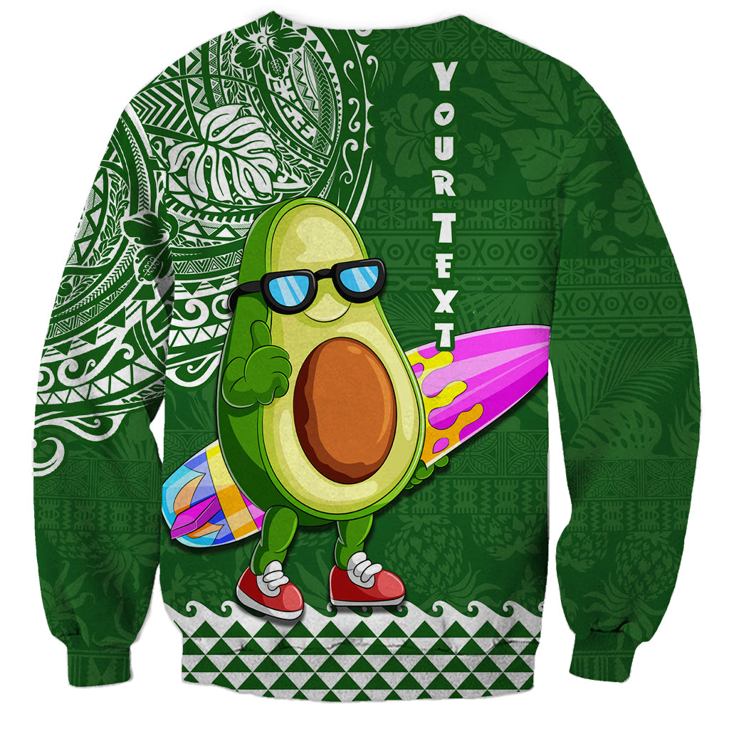Aloha Avocado Funny Fruits Custom Sweatshirt Mix Hawaiian Kakau Tribal LT03 - Polynesian Pride