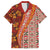 Hawaii Native Tapa Elements and Hibiscus Flowers Family Matching Long Sleeve Bodycon Dress and Hawaiian Shirt LT03 Dad's Shirt - Short Sleeve Red - Polynesian Pride