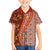 Hawaii Native Tapa Elements and Hibiscus Flowers Family Matching Puletasi and Hawaiian Shirt LT03 Son's Shirt Red - Polynesian Pride