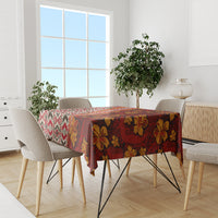 Hawaii Native Tapa Elements and Hibiscus Flowers Tablecloth LT03 - Polynesian Pride