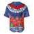 Samoan Tapa Baseball Jersey Ula Fala and Teuila Flower LT03 - Polynesian Pride