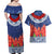 Samoan Tapa Couples Matching Off Shoulder Maxi Dress and Hawaiian Shirt Ula Fala and Teuila Flower LT03 - Polynesian Pride