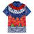 Samoan Tapa Family Matching Off Shoulder Maxi Dress and Hawaiian Shirt Ula Fala and Teuila Flower LT03 - Polynesian Pride