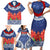 Samoan Tapa Family Matching Short Sleeve Bodycon Dress and Hawaiian Shirt Ula Fala and Teuila Flower LT03 - Polynesian Pride