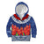 Samoan Tapa Kid Hoodie Ula Fala and Teuila Flower LT03 Zip Hoodie Blue - Polynesian Pride