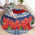 Samoan Tapa Round Carpet Ula Fala and Teuila Flower LT03 - Polynesian Pride