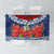 Samoan Tapa Tablecloth Ula Fala and Teuila Flower LT03 Blue - Polynesian Pride