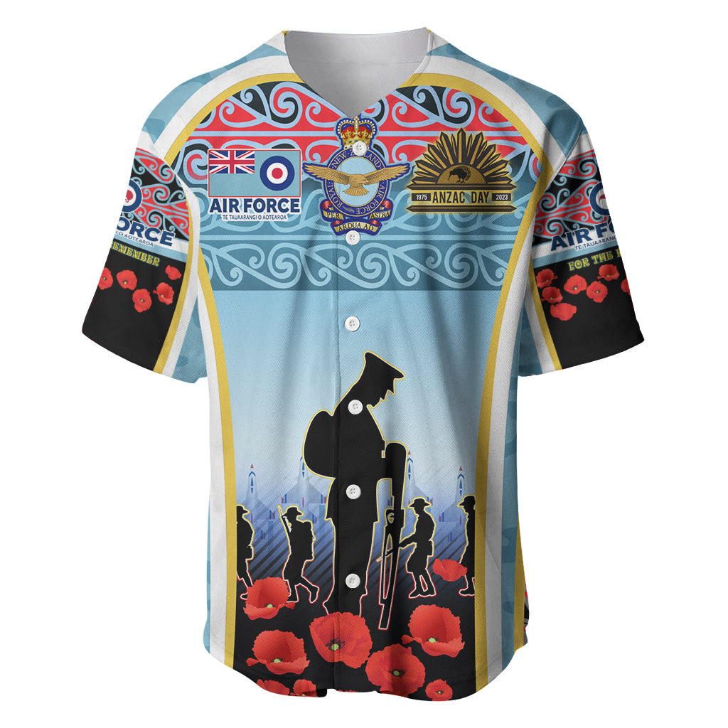 Royal New Zealand Air Force ANZAC Day Baseball Jersey Te Tauaarangi o Aotearoa LT03 Blue - Polynesian Pride