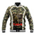 New Zealand and Australia ANZAC Day Baseball Jacket Koala and Kiwi Bird Soldier Gallipoli Camouflage Style LT03 Unisex Green - Polynesian Pride