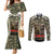 New Zealand and Australia ANZAC Day Couples Matching Mermaid Dress and Long Sleeve Button Shirt Koala and Kiwi Bird Soldier Gallipoli Camouflage Style LT03 Green - Polynesian Pride