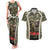 New Zealand and Australia ANZAC Day Couples Matching Tank Maxi Dress and Hawaiian Shirt Koala and Kiwi Bird Soldier Gallipoli Camouflage Style LT03 Green - Polynesian Pride