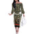 New Zealand and Australia ANZAC Day Family Matching Off Shoulder Long Sleeve Dress and Hawaiian Shirt Koala and Kiwi Bird Soldier Gallipoli Camouflage Style LT03 Mom's Dress Green - Polynesian Pride