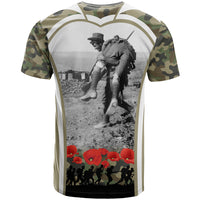 New Zealand and Australia ANZAC Day T Shirt Koala and Kiwi Bird Soldier Gallipoli Camouflage Style LT03 - Polynesian Pride