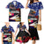 United States and American Samoa Family Matching Mermaid Dress and Hawaiian Shirt Bald Eagle Rose and Hibiscus Flower