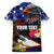 United States and American Samoa Family Matching Puletasi and Hawaiian Shirt Bald Eagle Rose and Hibiscus Flower