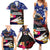 United States and American Samoa Family Matching Summer Maxi Dress and Hawaiian Shirt Bald Eagle Rose and Hibiscus Flower