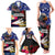 United States and American Samoa Family Matching Tank Maxi Dress and Hawaiian Shirt Bald Eagle Rose and Hibiscus Flower