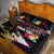 Personalised United States and American Samoa Quilt Bed Set Bald Eagle Rose and Hibiscus Flower