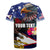 United States and American Samoa Rugby Jersey Bald Eagle Rose and Hibiscus Flower