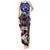 United States and American Samoa Tank Maxi Dress Bald Eagle Rose and Hibiscus Flower