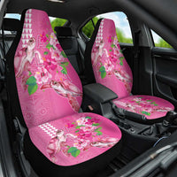 Hawaii Aloha Turtle Hibiscus and Leaves Car Seat Cover with Polynesian and Kakau Tattoos Rose Color - Polynesian Pride