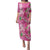 Hawaii Aloha Turtle Hibiscus and Leaves Family Matching Puletasi and Hawaiian Shirt with Polynesian and Kakau Tattoos Rose Color - Polynesian Pride