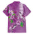 Hawaii Aloha Turtle Hibiscus and Leaves Family Matching Puletasi and Hawaiian Shirt with Polynesian and Kakau Tattoos Lilac Color - Polynesian Pride