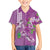 Hawaii Aloha Turtle Hibiscus and Leaves Family Matching Puletasi and Hawaiian Shirt with Polynesian and Kakau Tattoos Lilac Color - Polynesian Pride