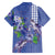 Hawaii Aloha Turtle Hibiscus and Leaves Family Matching Puletasi and Hawaiian Shirt with Polynesian and Kakau Tattoos Denim Color - Polynesian Pride