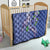 Hawaii Aloha Turtle Hibiscus and Leaves Quilt with Polynesian and Kakau Tattoos Denim Color - Polynesian Pride