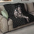 Hawaii Aloha Turtle Hibiscus and Leaves Quilt with Polynesian and Kakau Tattoos Black Color - Polynesian Pride