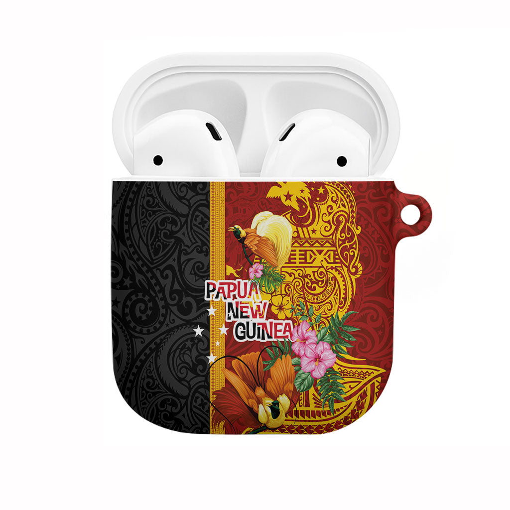 Papua New Guinea Independence Day AirPods Case Birds-of-Paradise Melanesian Tattoos Tropical Plants